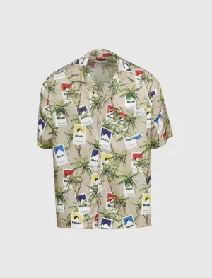 CIGARETTE PRINT BUTTON UP