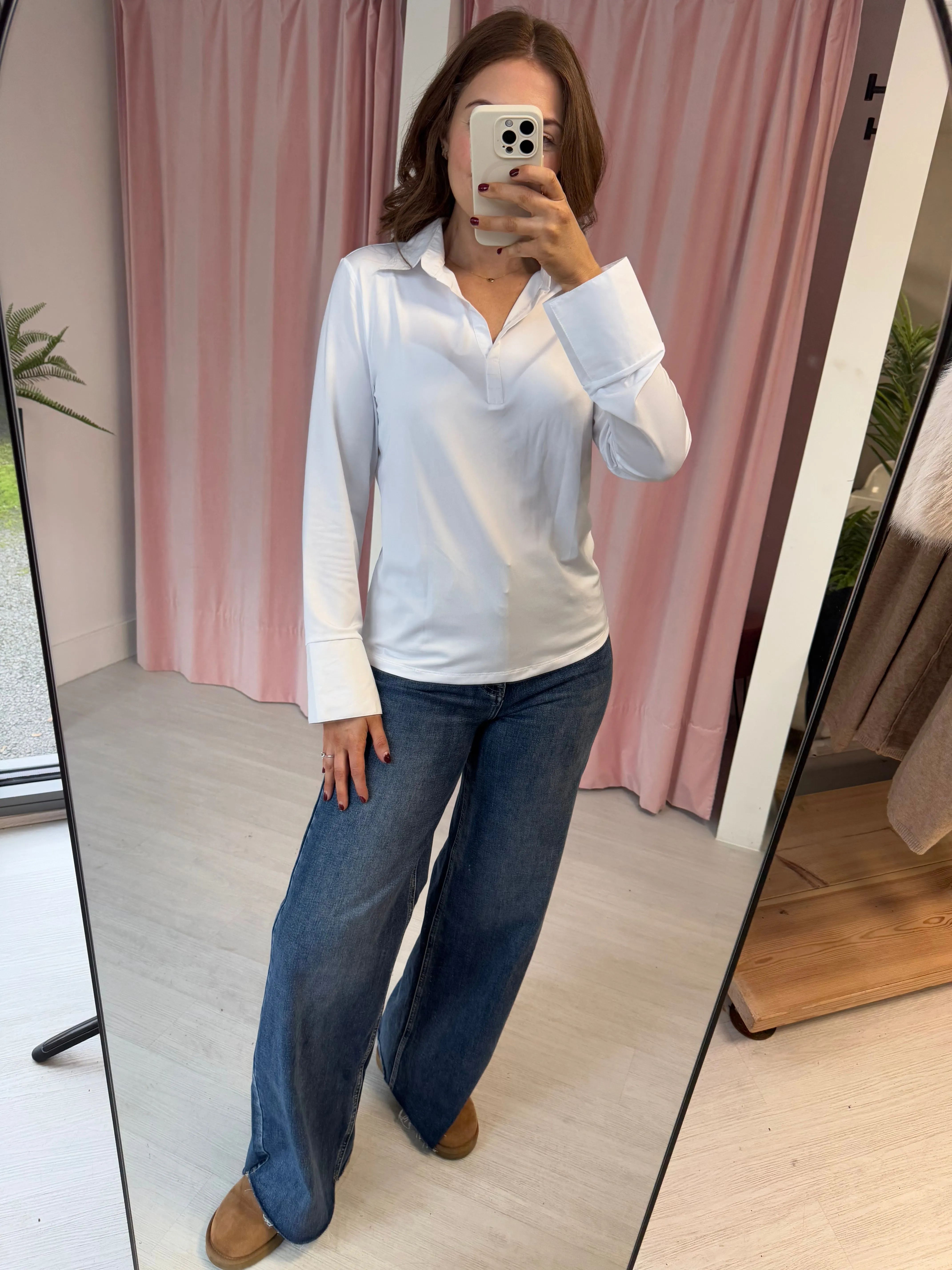 Collar & Cuff Layering Shirt - White