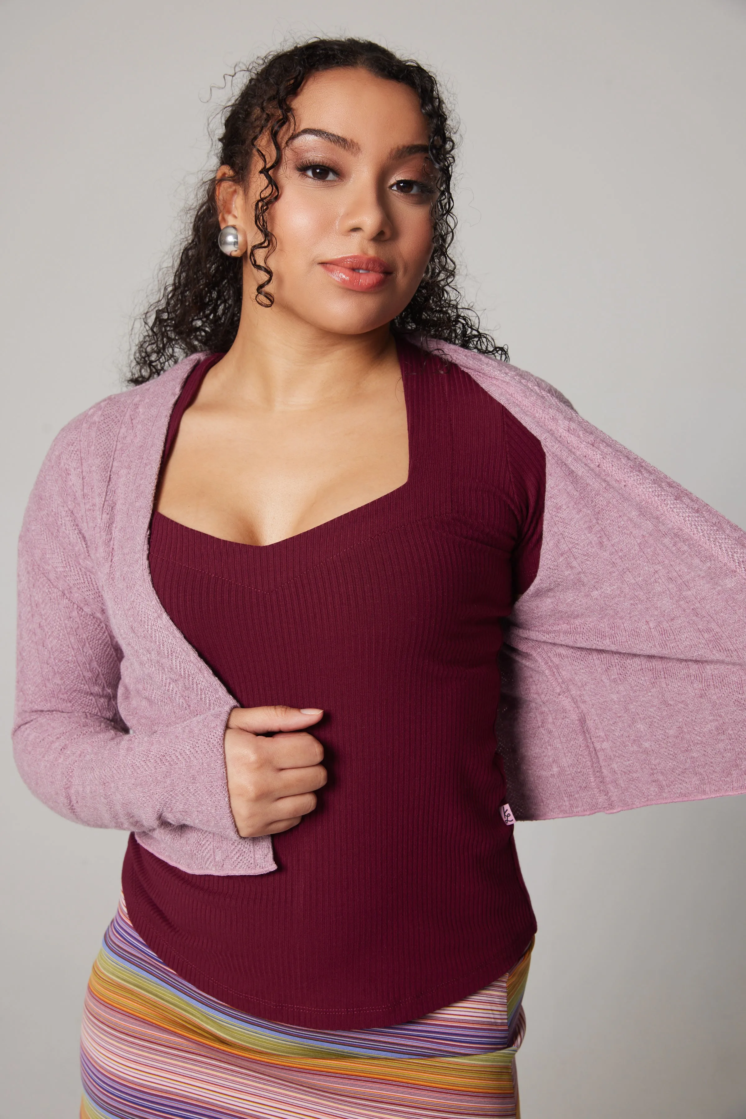 Diamond Top - Burgundy