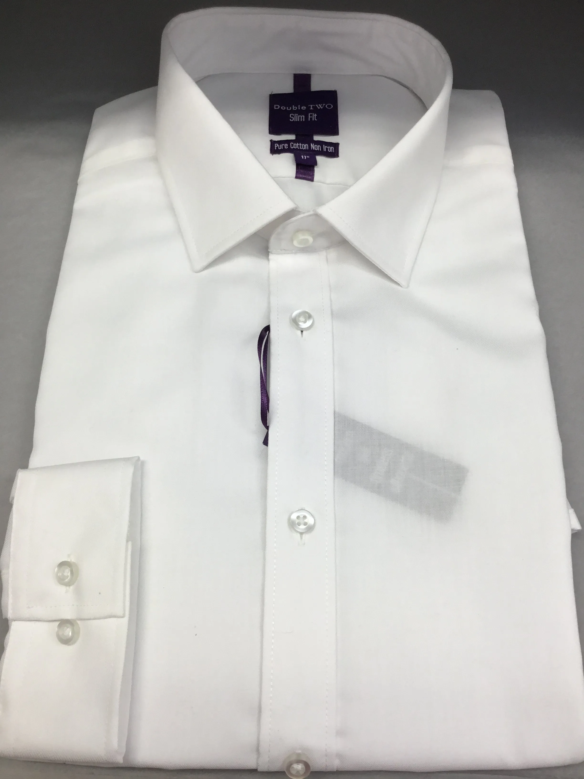 Double Two Slim Fit Dress Shirt White SLM8500