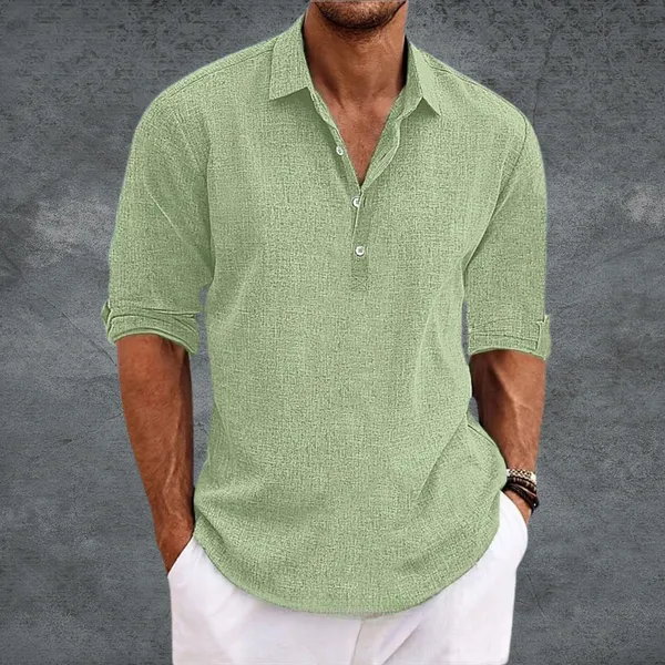 Henry  Textured Button-Up Shirt