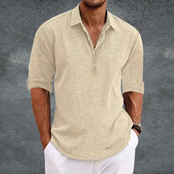 Henry  Textured Button-Up Shirt