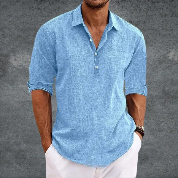 Henry  Textured Button-Up Shirt