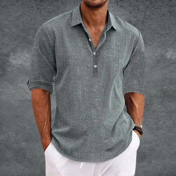 Henry  Textured Button-Up Shirt