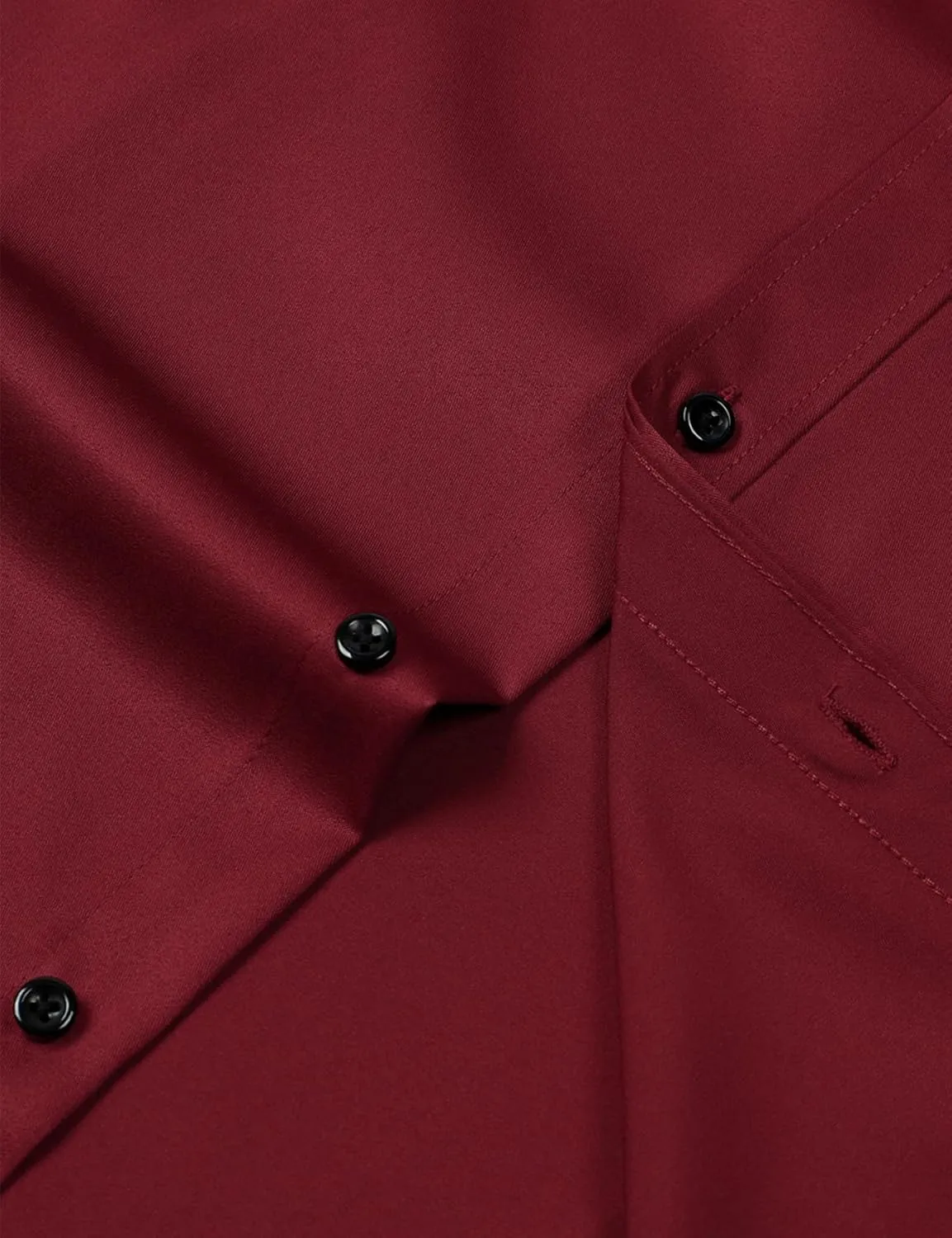 Men's Stretch Wrinkle Free Dress Shirts Formal Wedding Prom Long Sleeve Slim Fit Button Down Shirt