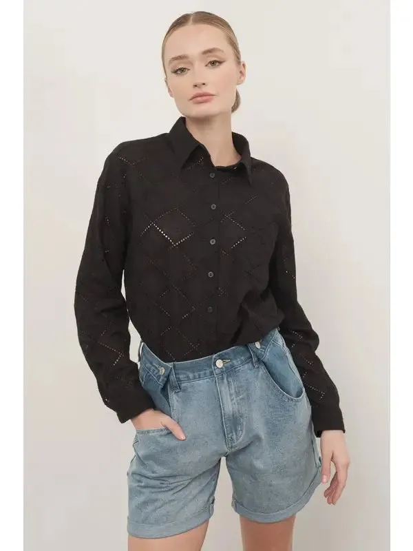 NB Cotton embroidery fabric shirt