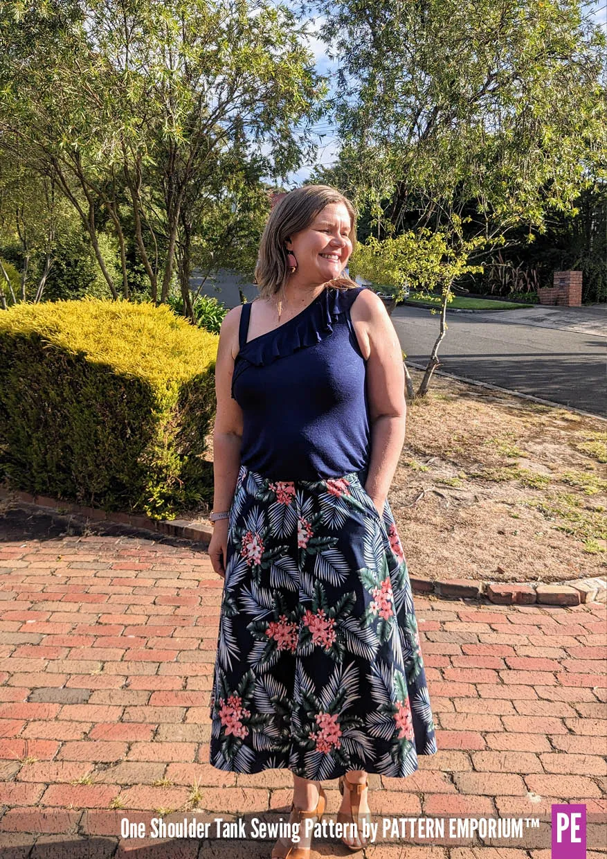 One Shoulder Tank | Stretch Sewing Pattern