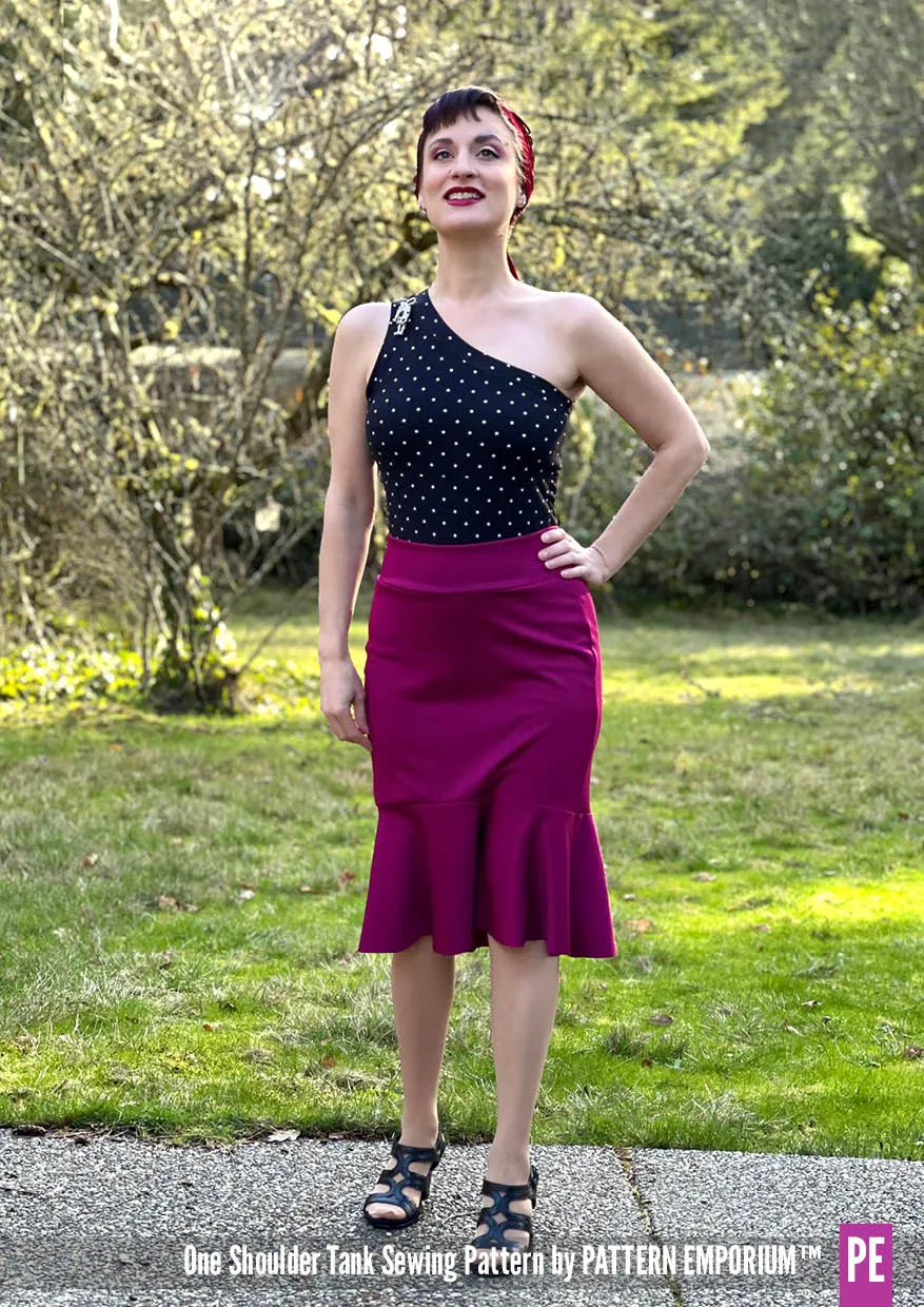 One Shoulder Tank | Stretch Sewing Pattern