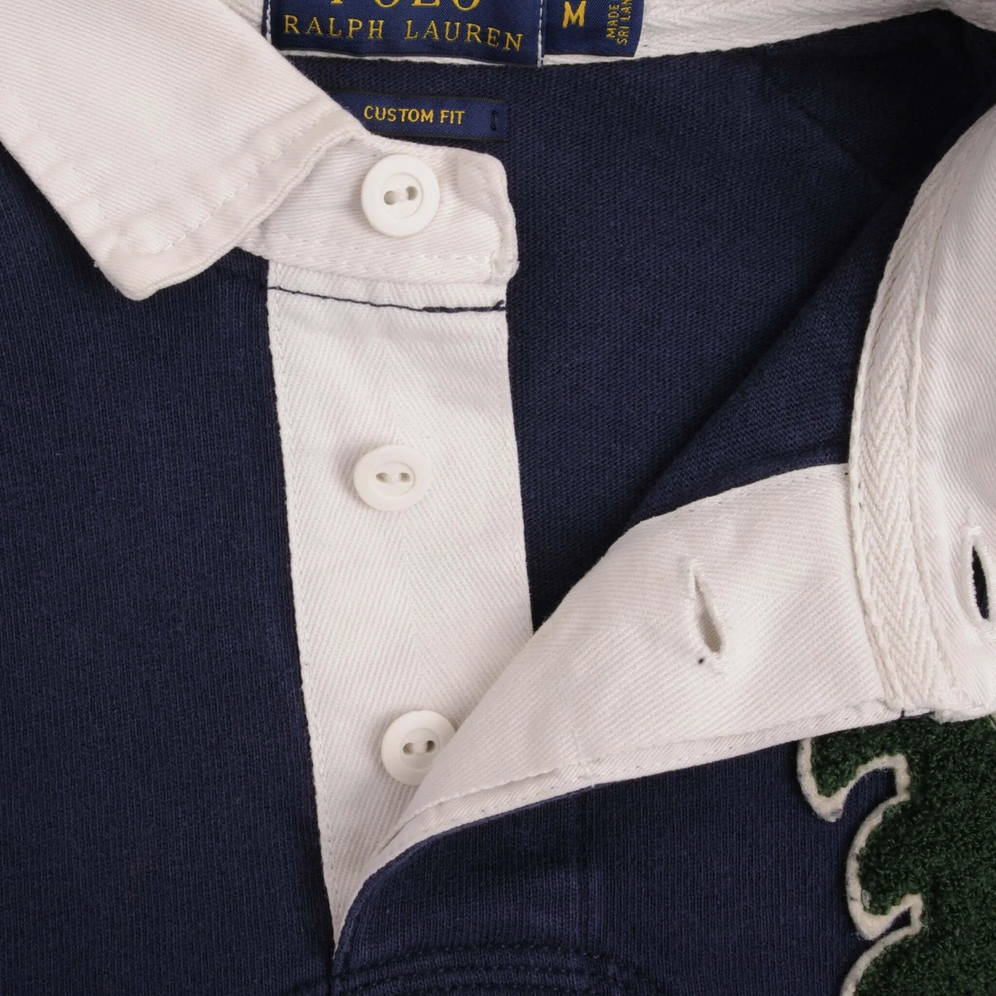 POLO RALPH LAUREN NAVY BLUE P67 RUGBY POLO SHIRT SIZE MEDIUM