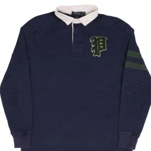 POLO RALPH LAUREN NAVY BLUE P67 RUGBY POLO SHIRT SIZE MEDIUM