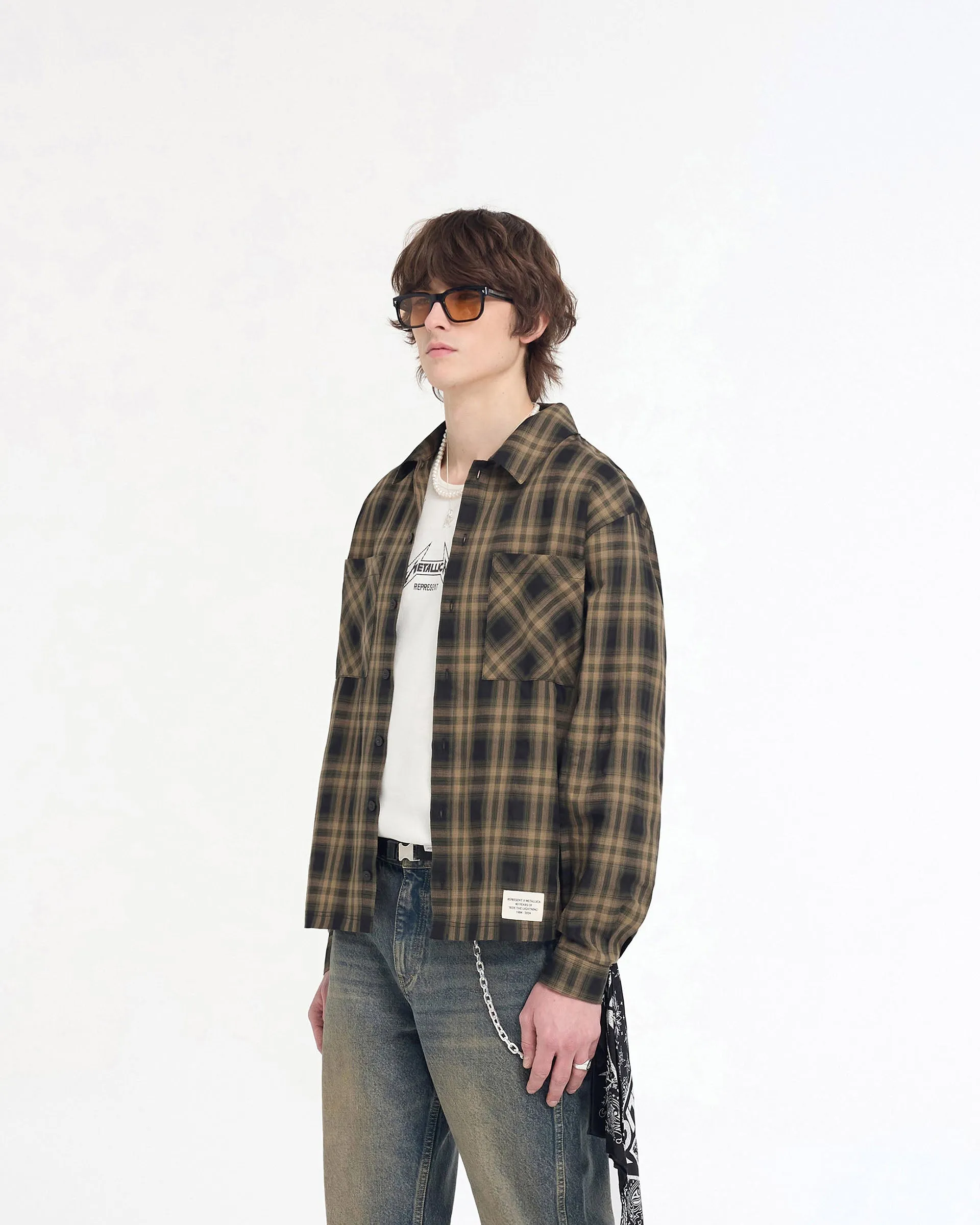 Represent X Metallica™️ Flannel Shirt - Tobacco