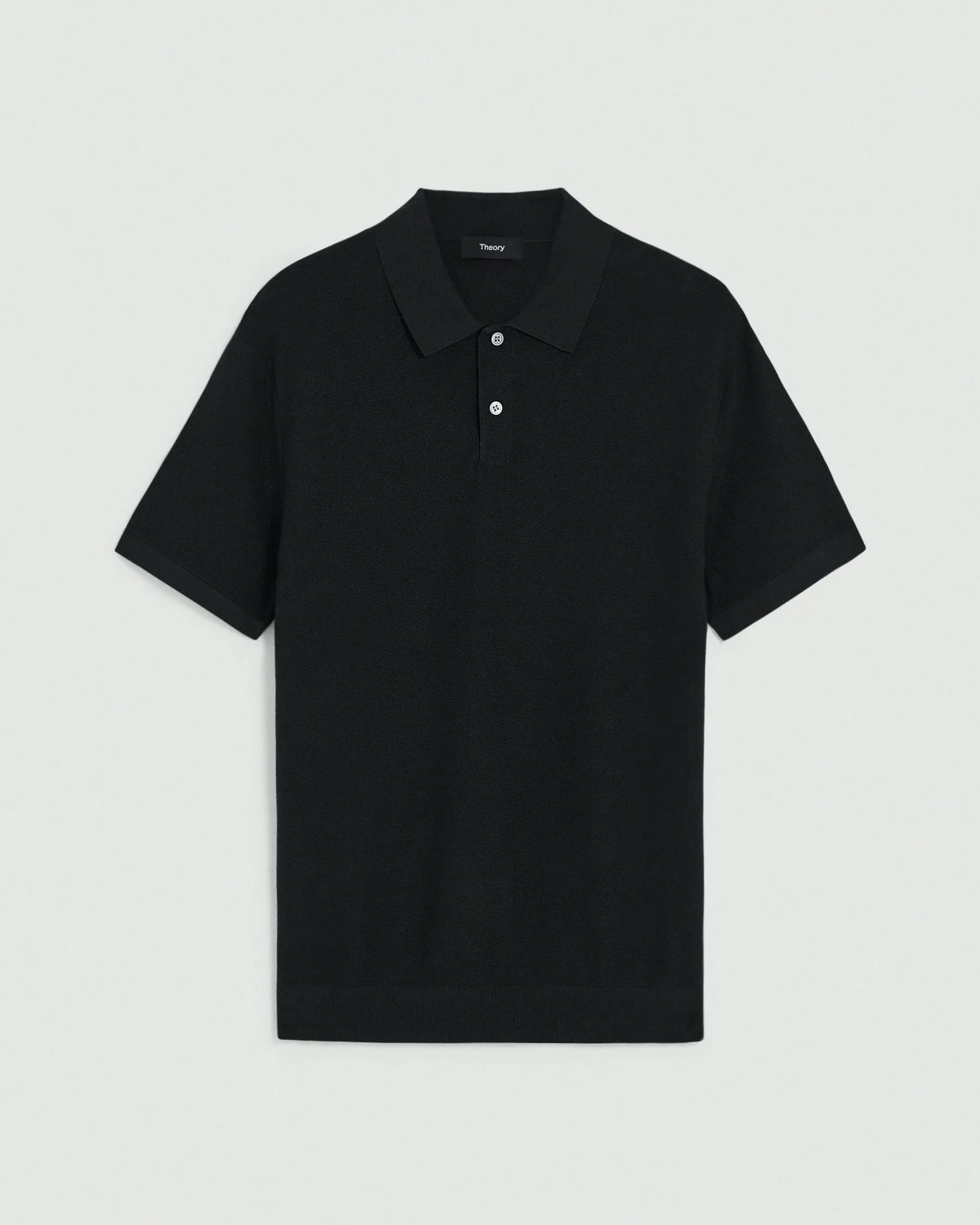Theory Goris Polo Shirt in Light Bilen in Black