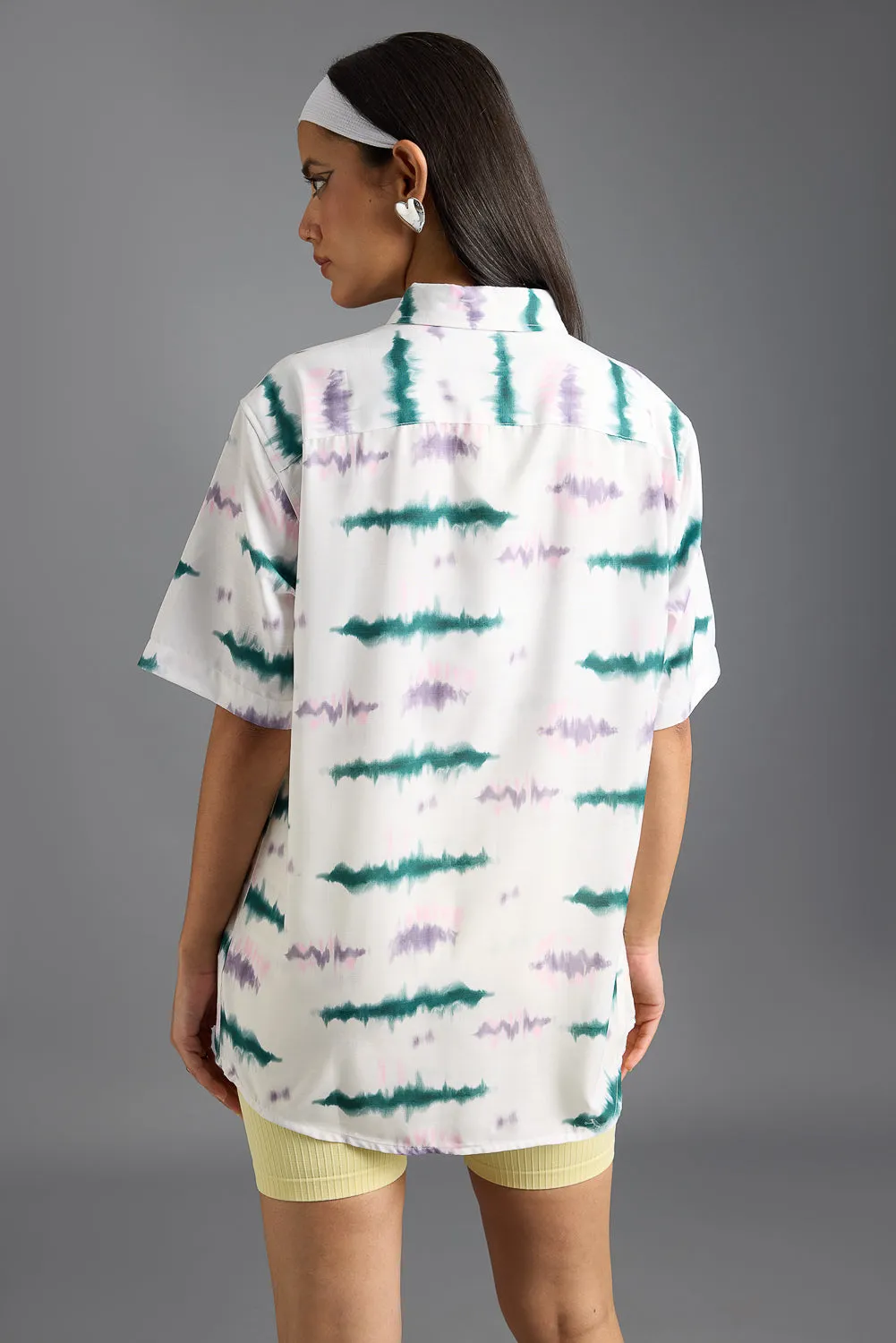 Tie Dye Printed Women's Resort Shirt