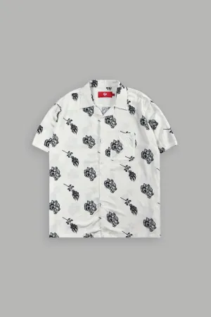 Wolves Among Roses Ace Button Up Shirt in Cream